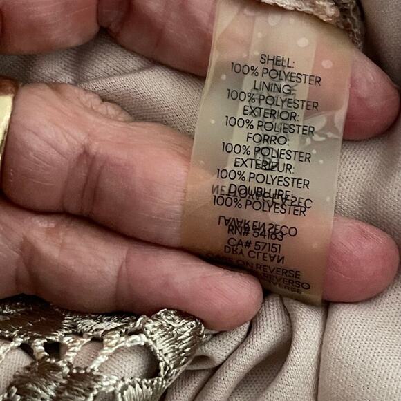 Calvin Klein Floral Embroidered Cap Sleeves Lace Sheath Dress Size 14 - Picture 6 of 11